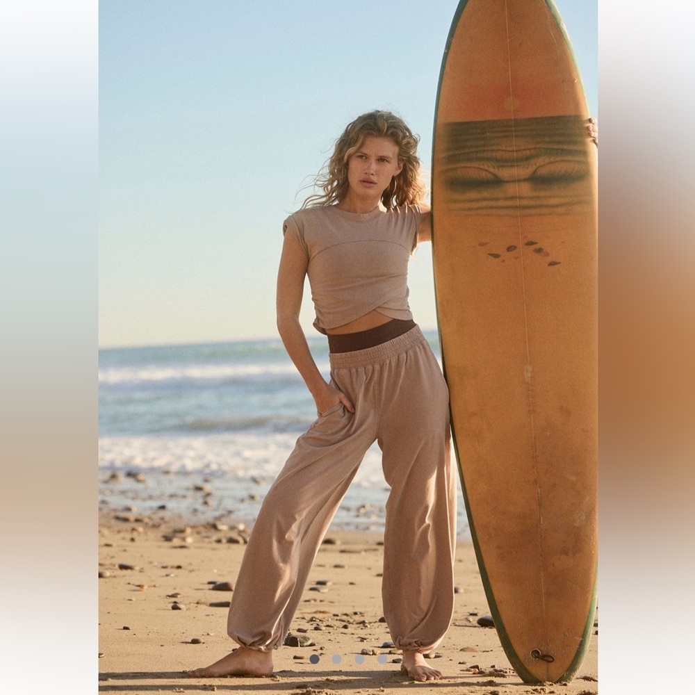 FP Movement by Free People Tan Short Sleeve Tee